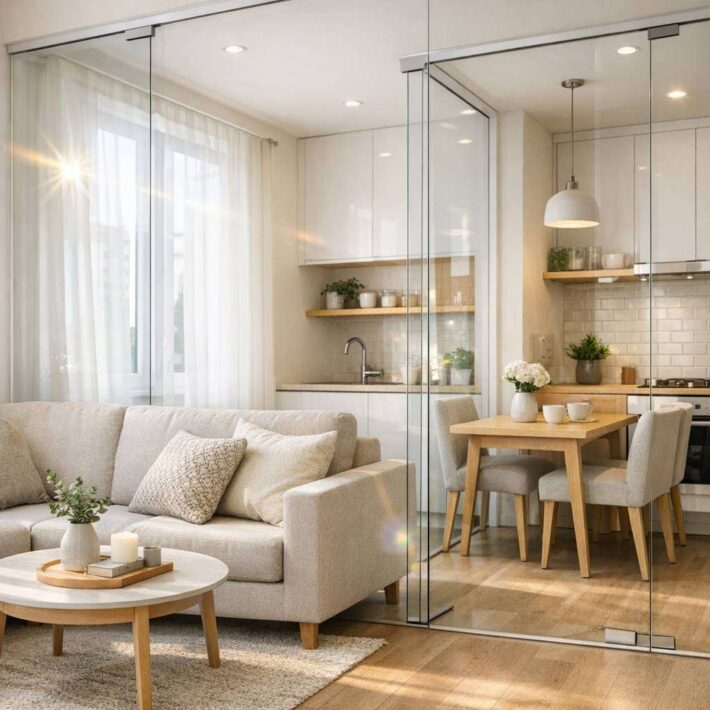 Creative Interior Ideas: Styling with Glass Walls in Small Rooms ...